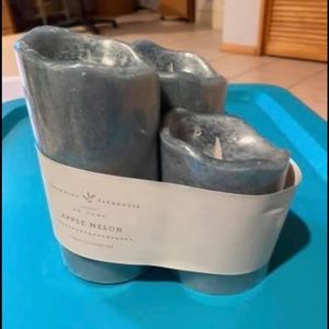 Teal scented flameless candles